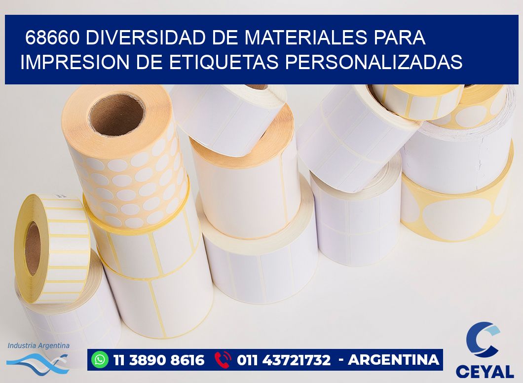 68660 DIVERSIDAD DE MATERIALES PARA IMPRESION DE ETIQUETAS PERSONALIZADAS