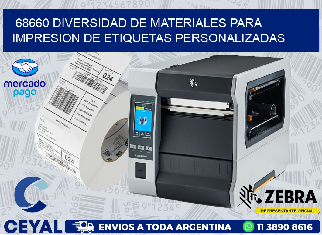 68660 DIVERSIDAD DE MATERIALES PARA IMPRESION DE ETIQUETAS PERSONALIZADAS