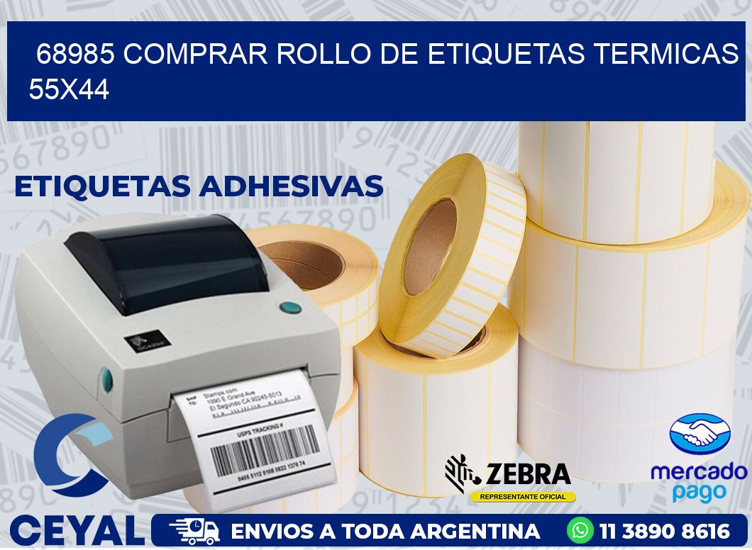 68985 COMPRAR ROLLO DE ETIQUETAS TERMICAS 55X44