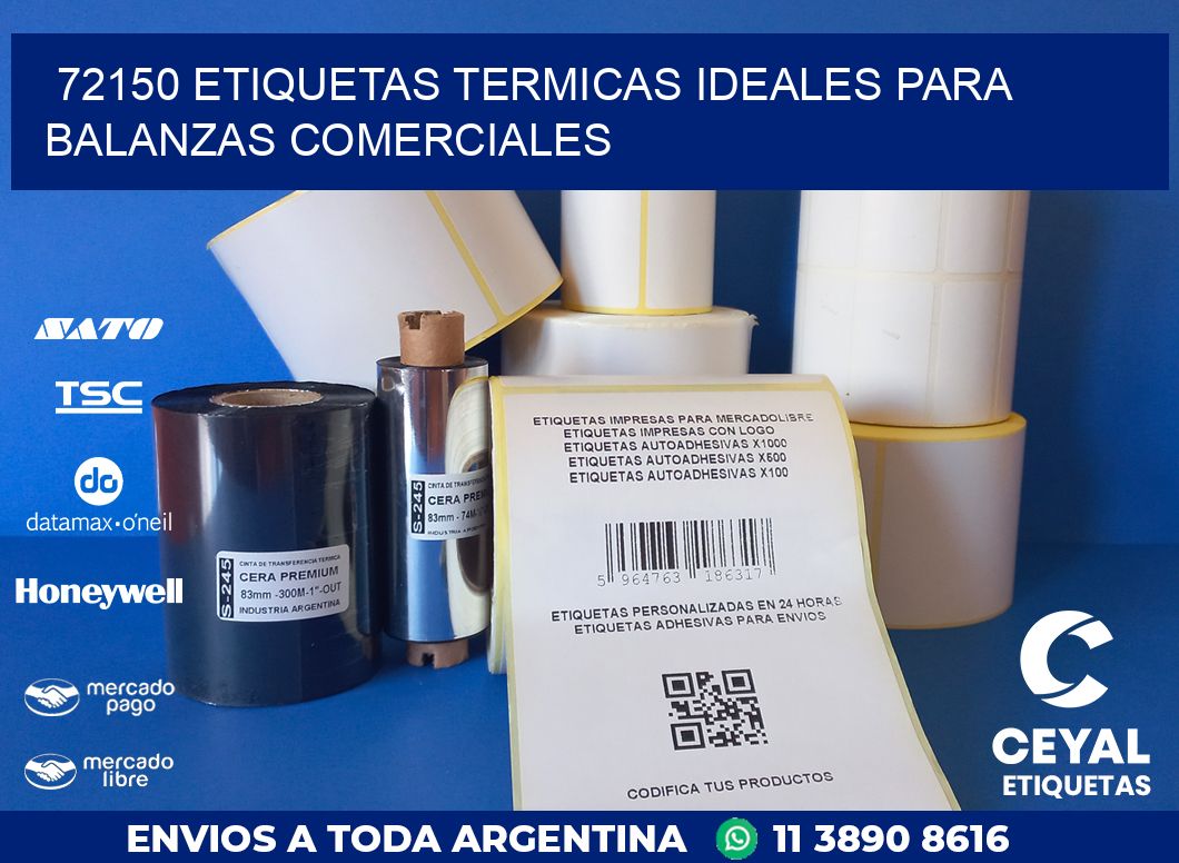 72150 ETIQUETAS TERMICAS IDEALES PARA BALANZAS COMERCIALES