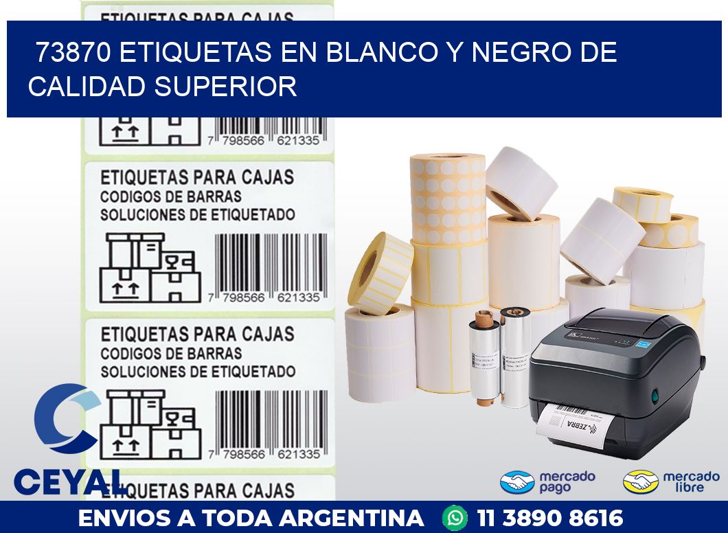 73870 ETIQUETAS EN BLANCO Y NEGRO DE CALIDAD SUPERIOR