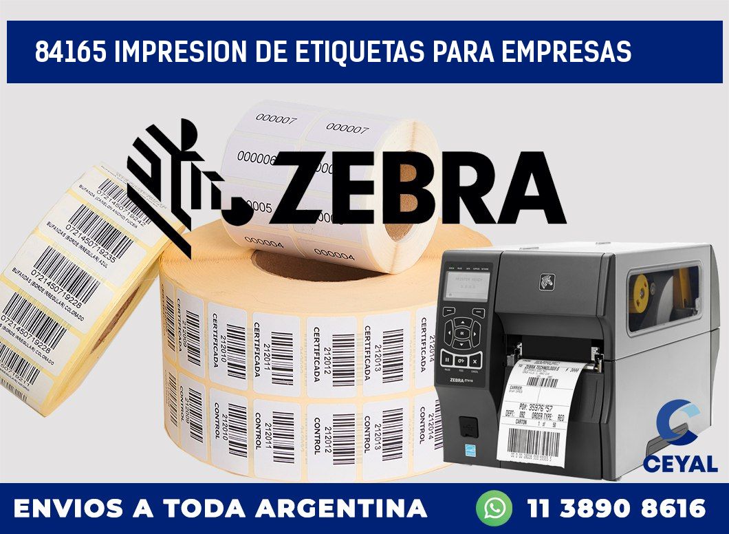 84165 IMPRESION DE ETIQUETAS PARA EMPRESAS