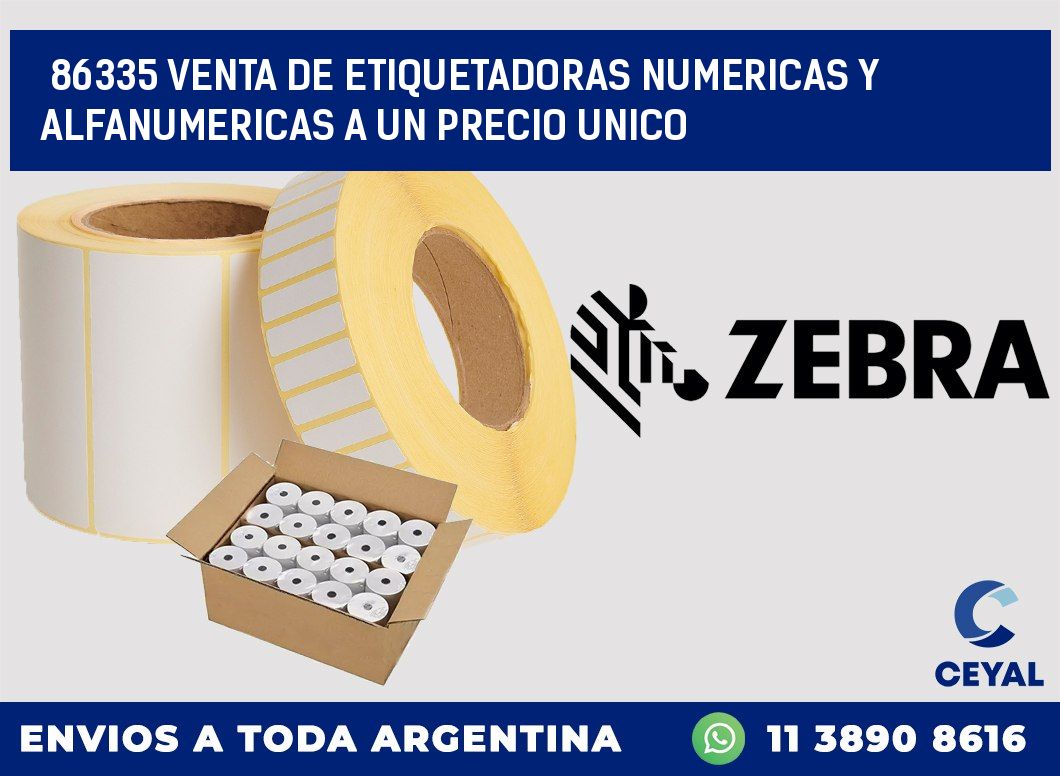 86335 VENTA DE ETIQUETADORAS NUMERICAS Y ALFANUMERICAS A UN PRECIO UNICO