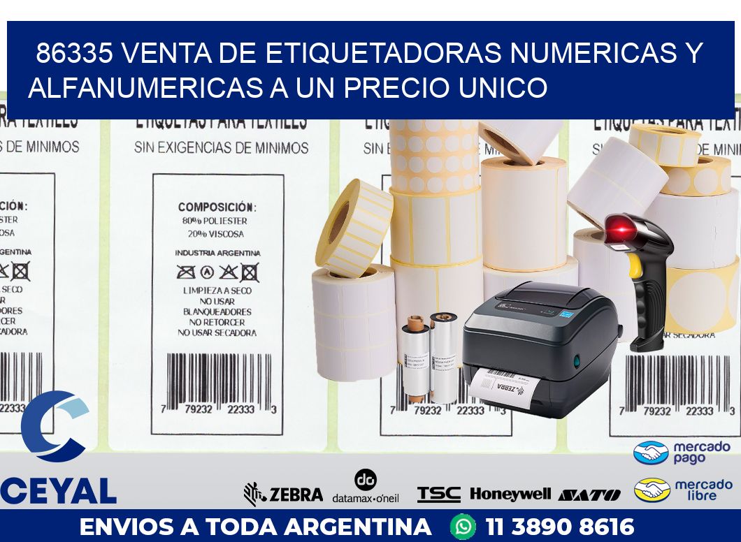 86335 VENTA DE ETIQUETADORAS NUMERICAS Y ALFANUMERICAS A UN PRECIO UNICO