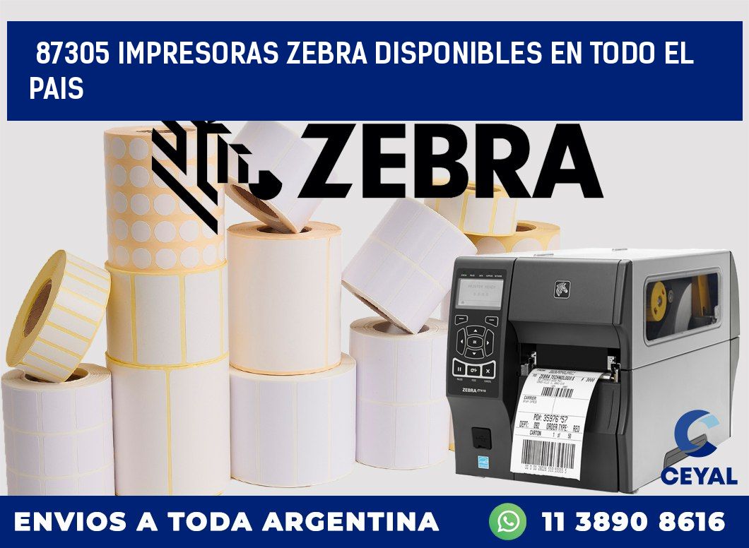 87305 IMPRESORAS ZEBRA DISPONIBLES EN TODO EL PAIS