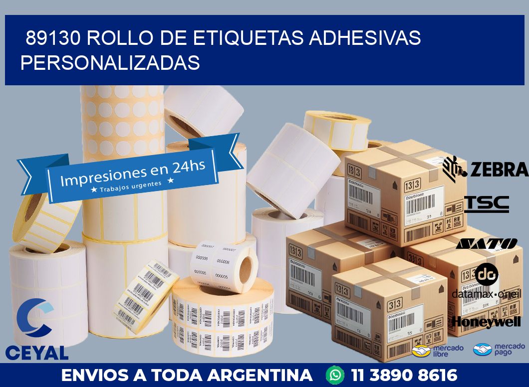 89130 ROLLO DE ETIQUETAS ADHESIVAS PERSONALIZADAS