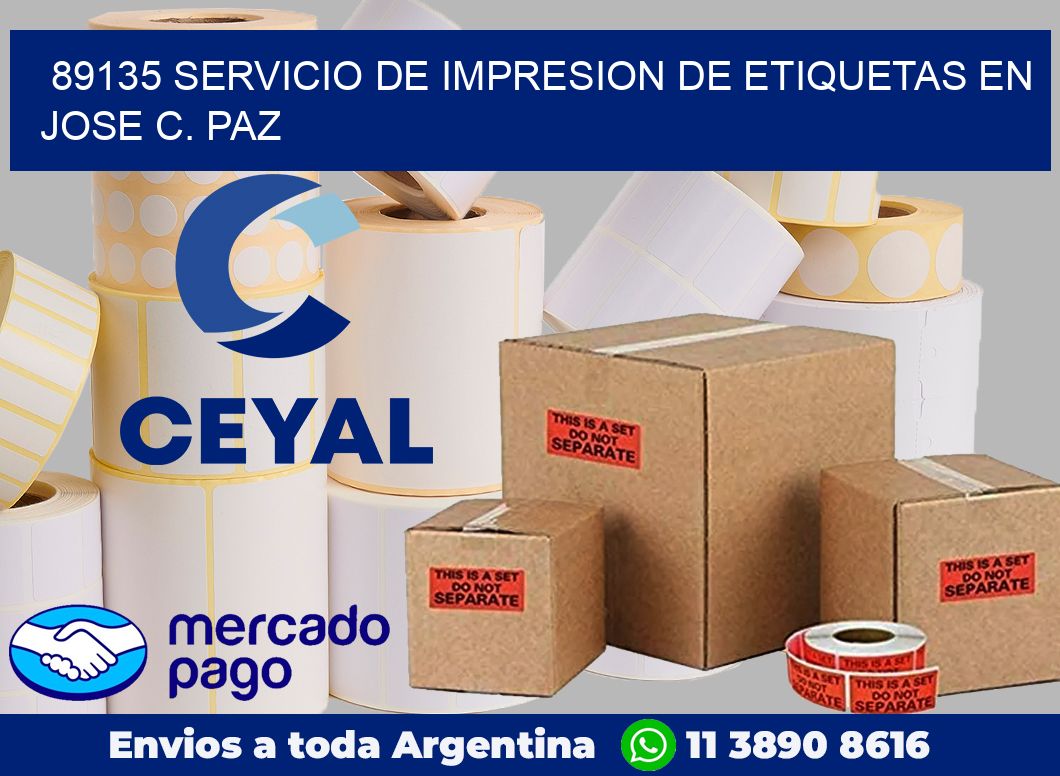 89135 SERVICIO DE IMPRESION DE ETIQUETAS EN JOSE C. PAZ