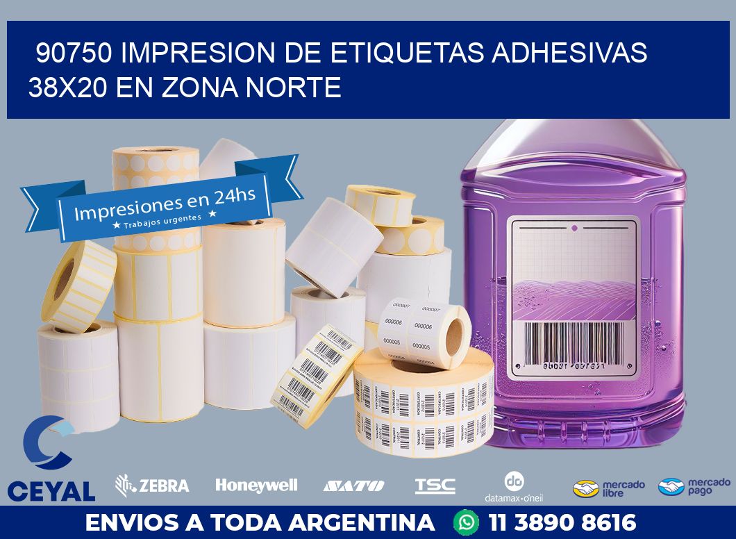 90750 IMPRESION DE ETIQUETAS ADHESIVAS 38X20 EN ZONA NORTE