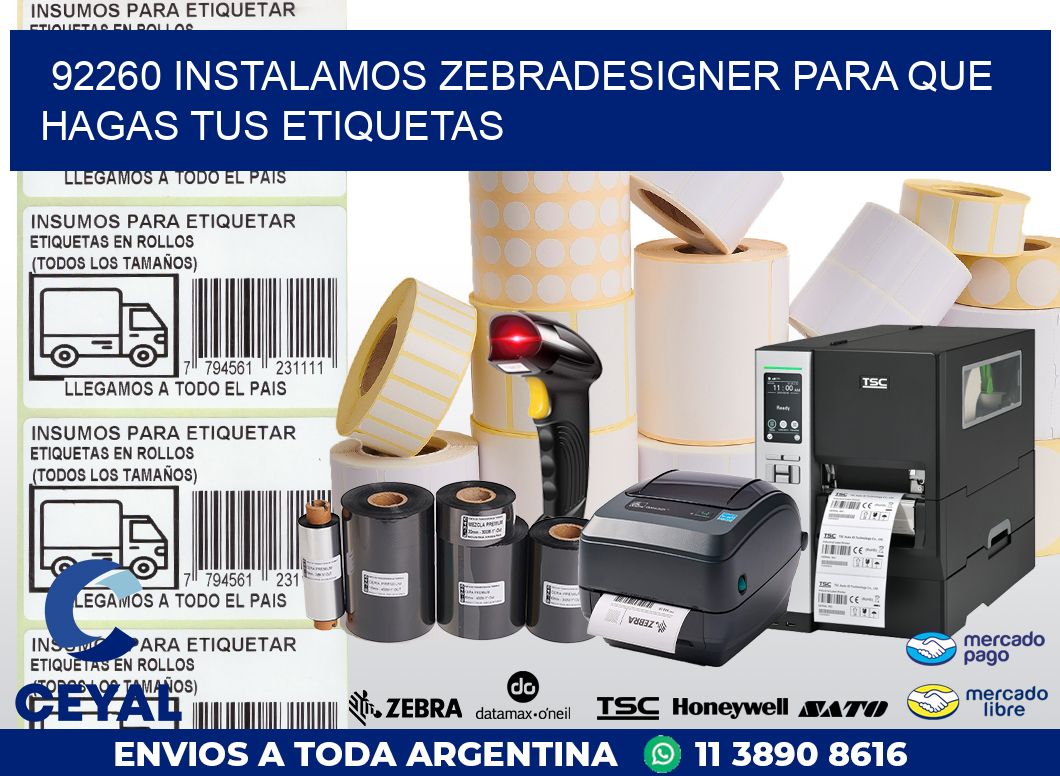 92260 INSTALAMOS ZEBRADESIGNER PARA QUE HAGAS TUS ETIQUETAS