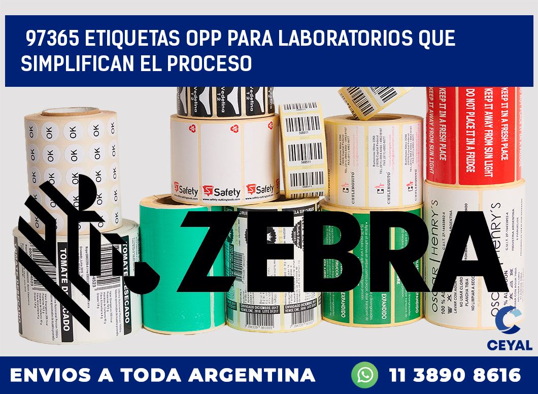 97365 ETIQUETAS OPP PARA LABORATORIOS QUE SIMPLIFICAN EL PROCESO