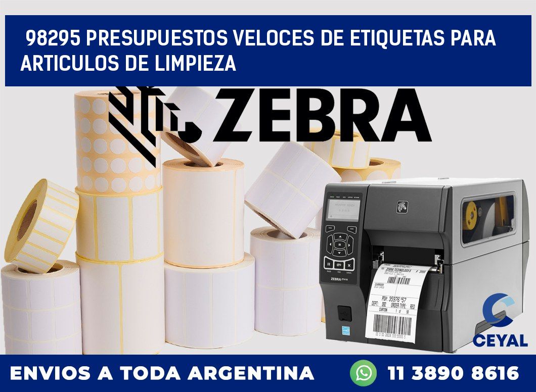 98295 PRESUPUESTOS VELOCES DE ETIQUETAS PARA ARTICULOS DE LIMPIEZA