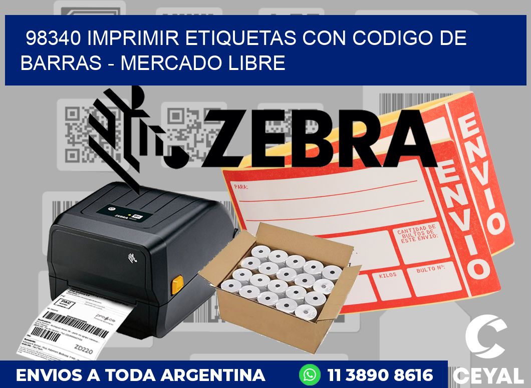 98340 IMPRIMIR ETIQUETAS CON CODIGO DE BARRAS - MERCADO LIBRE