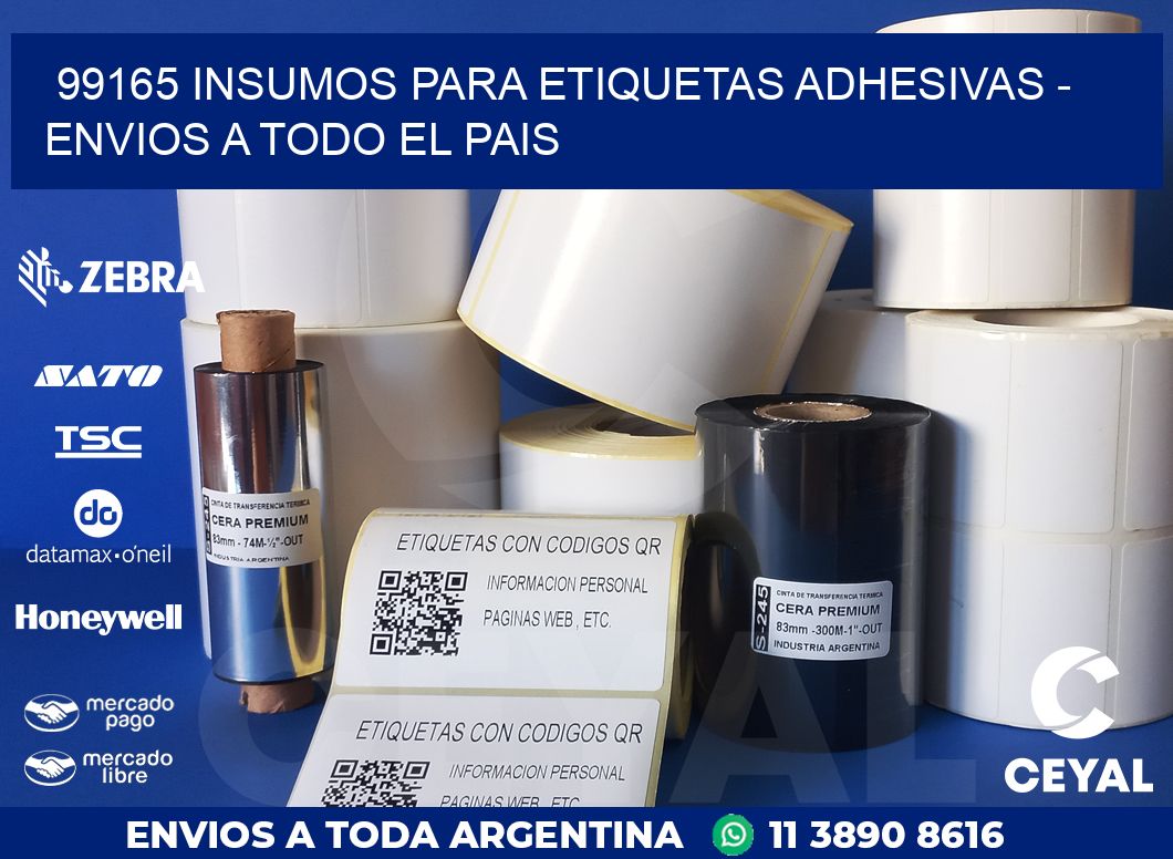 99165 INSUMOS PARA ETIQUETAS ADHESIVAS - ENVIOS A TODO EL PAIS