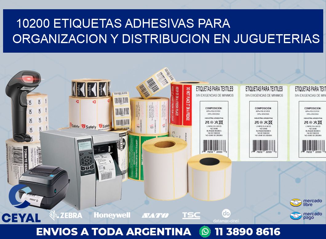 10200 ETIQUETAS ADHESIVAS PARA ORGANIZACION Y DISTRIBUCION EN JUGUETERIAS