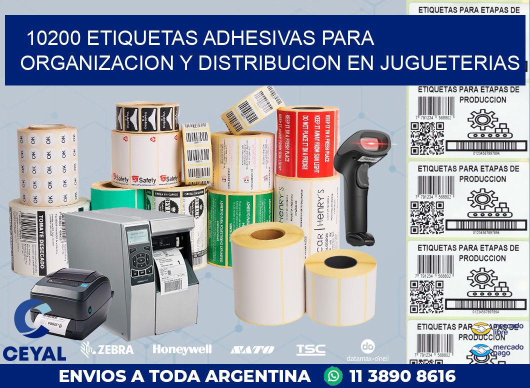 10200 ETIQUETAS ADHESIVAS PARA ORGANIZACION Y DISTRIBUCION EN JUGUETERIAS