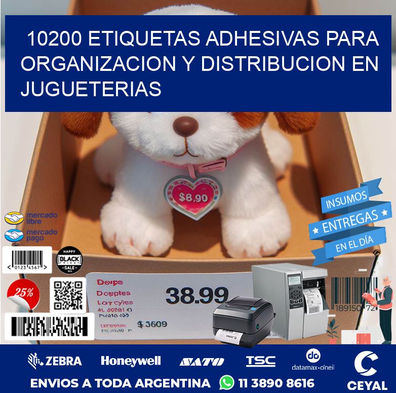 10200 ETIQUETAS ADHESIVAS PARA ORGANIZACION Y DISTRIBUCION EN JUGUETERIAS