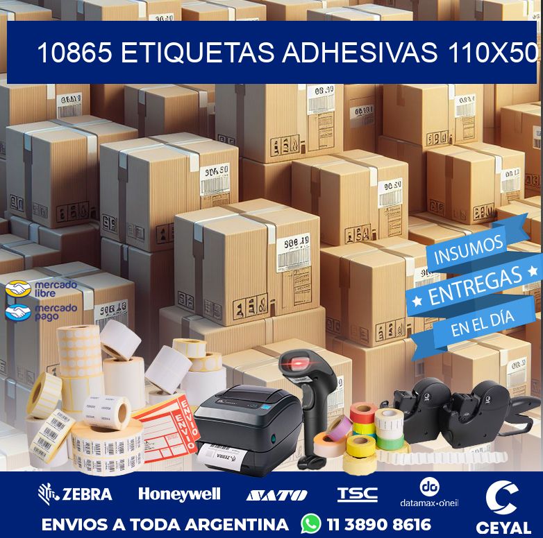 10865 ETIQUETAS ADHESIVAS 110X50