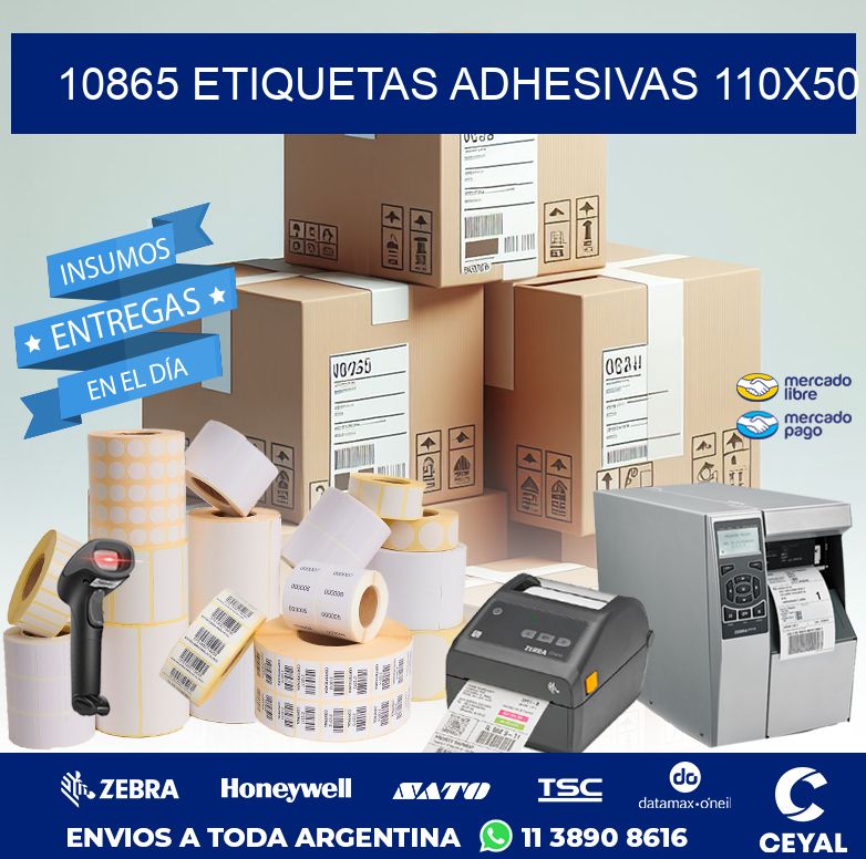 10865 ETIQUETAS ADHESIVAS 110X50