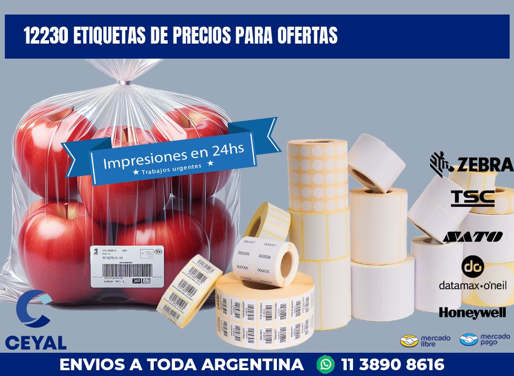 12230 ETIQUETAS DE PRECIOS PARA OFERTAS