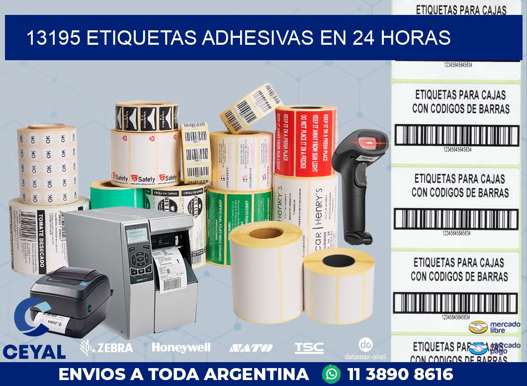 13195 ETIQUETAS ADHESIVAS EN 24 HORAS