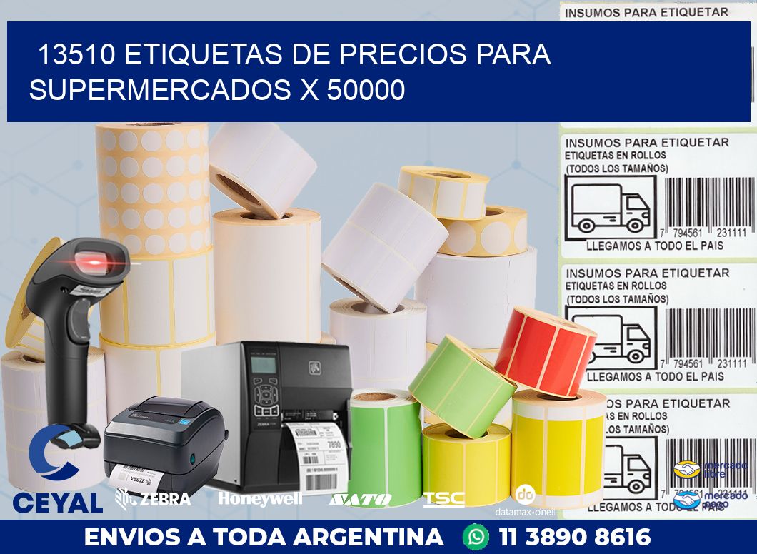 13510 ETIQUETAS DE PRECIOS PARA SUPERMERCADOS X 50000