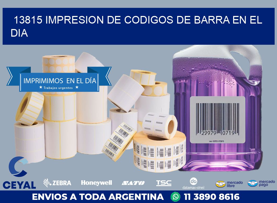 13815 IMPRESION DE CODIGOS DE BARRA EN EL DIA