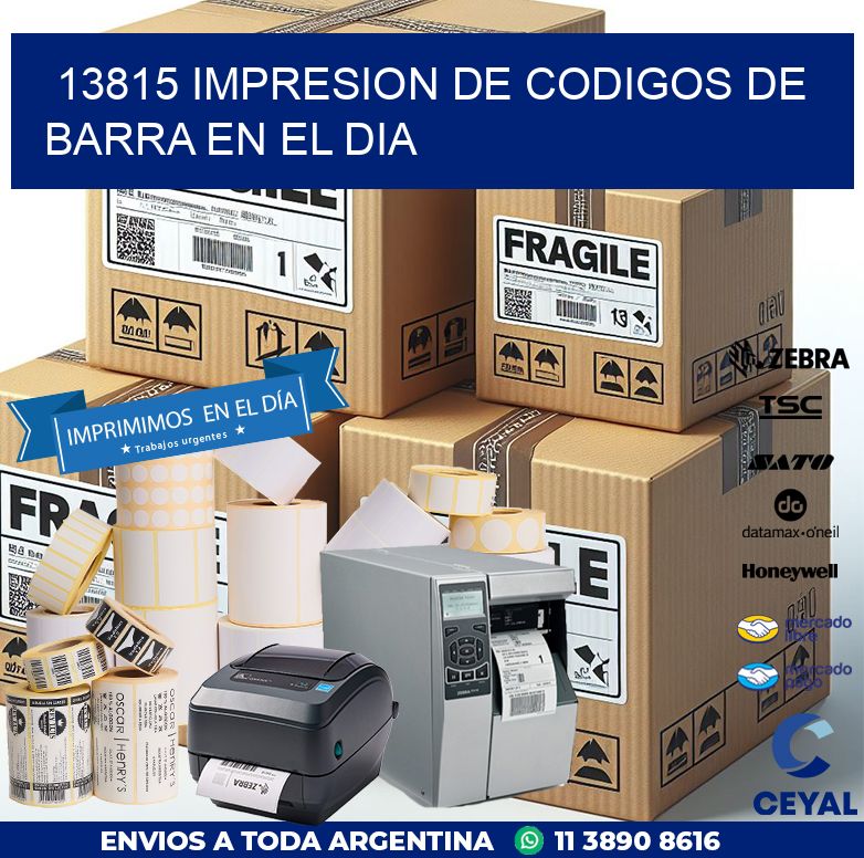 13815 IMPRESION DE CODIGOS DE BARRA EN EL DIA