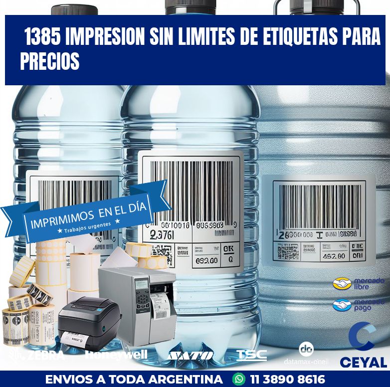 1385 IMPRESION SIN LIMITES DE ETIQUETAS PARA PRECIOS