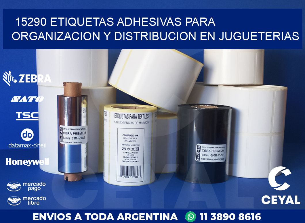 15290 ETIQUETAS ADHESIVAS PARA ORGANIZACION Y DISTRIBUCION EN JUGUETERIAS
