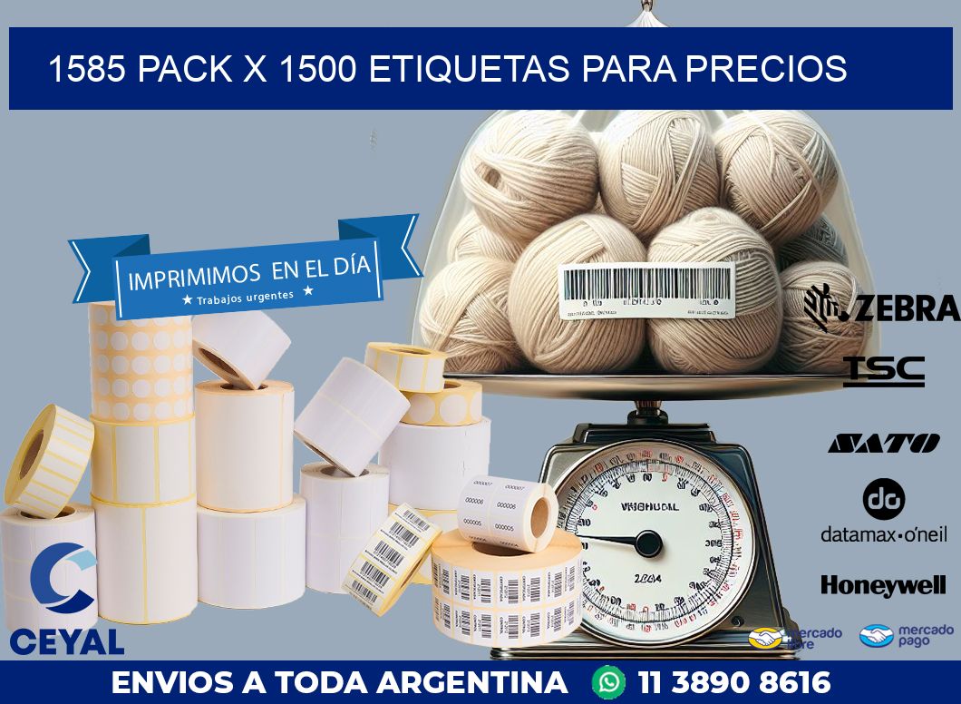 1585 PACK X 1500 ETIQUETAS PARA PRECIOS