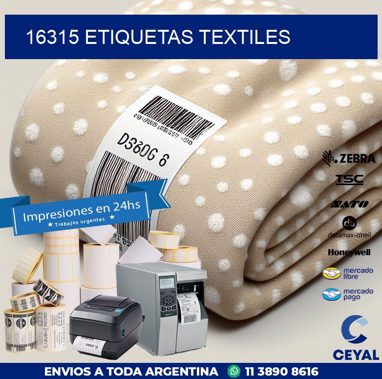 16315 ETIQUETAS TEXTILES