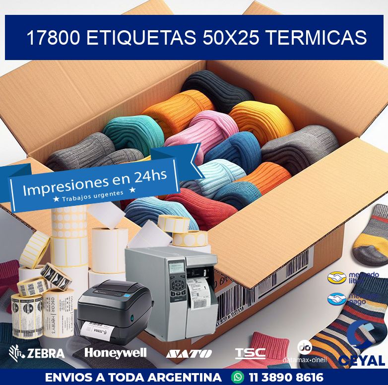 17800 ETIQUETAS 50X25 TERMICAS