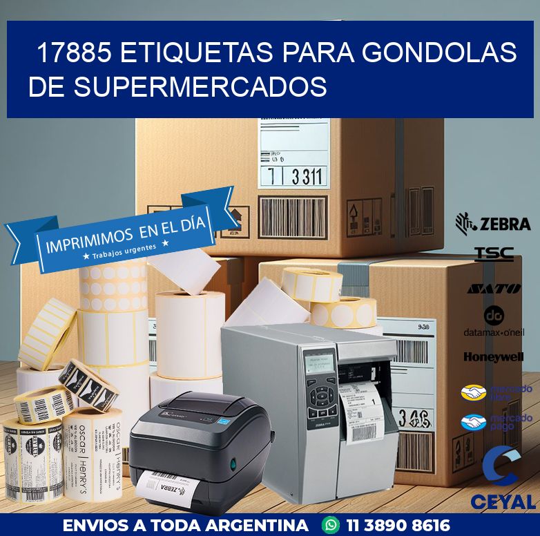 17885 ETIQUETAS PARA GONDOLAS DE SUPERMERCADOS