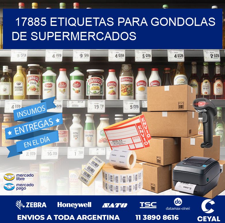 17885 ETIQUETAS PARA GONDOLAS DE SUPERMERCADOS