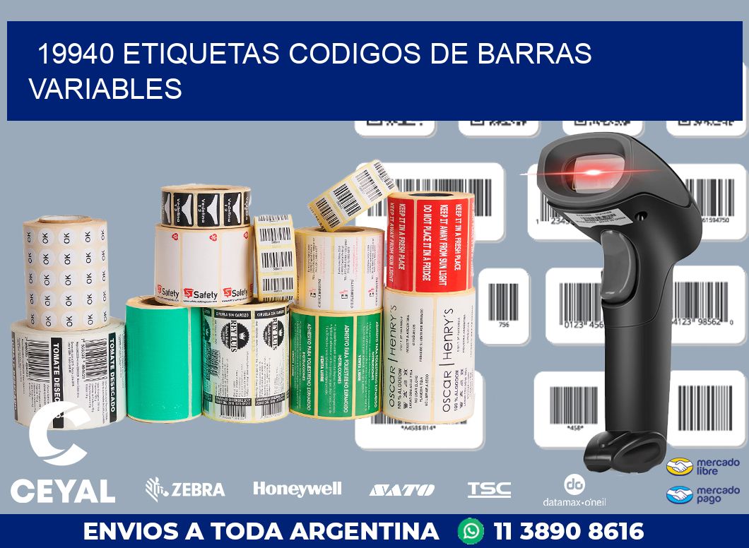 19940 ETIQUETAS CODIGOS DE BARRAS VARIABLES