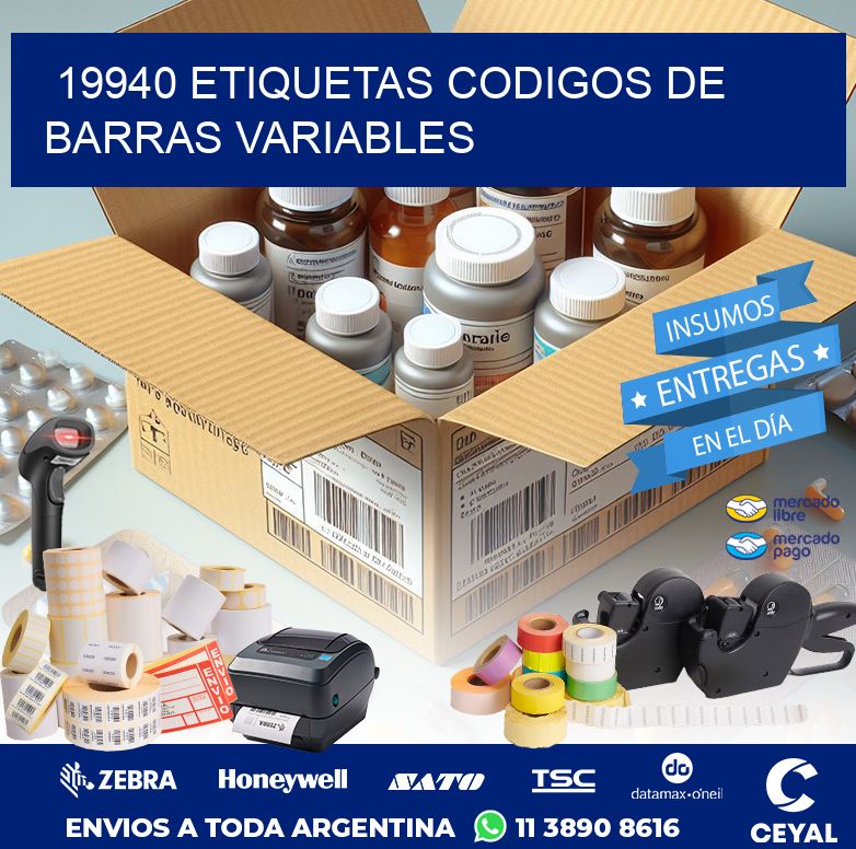 19940 ETIQUETAS CODIGOS DE BARRAS VARIABLES