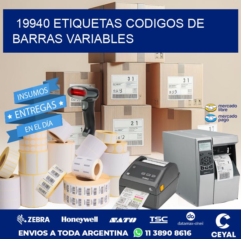 19940 ETIQUETAS CODIGOS DE BARRAS VARIABLES