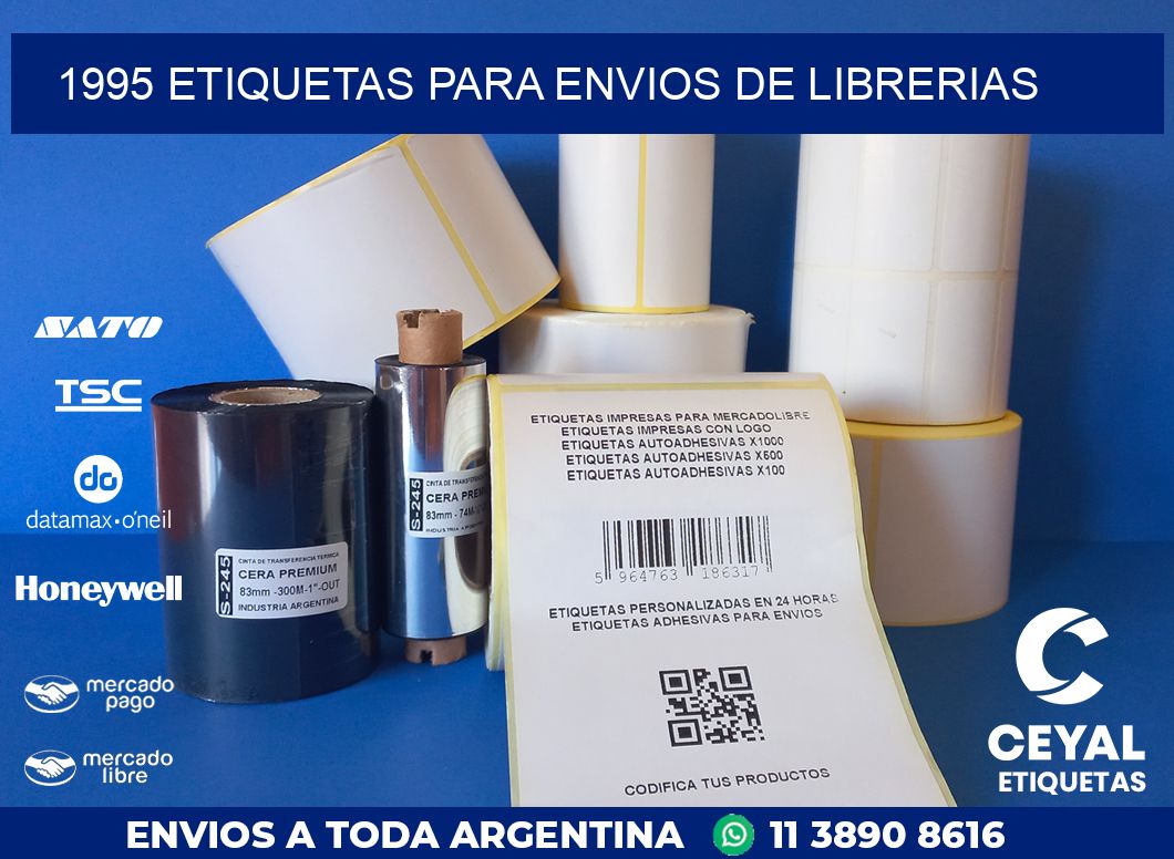 1995 ETIQUETAS PARA ENVIOS DE LIBRERIAS