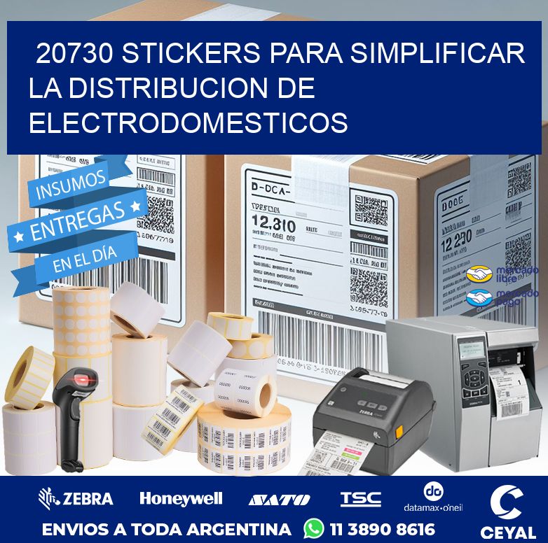 20730 STICKERS PARA SIMPLIFICAR LA DISTRIBUCION DE ELECTRODOMESTICOS