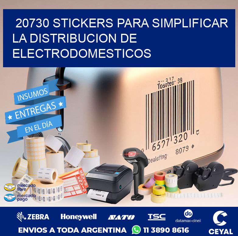 20730 STICKERS PARA SIMPLIFICAR LA DISTRIBUCION DE ELECTRODOMESTICOS