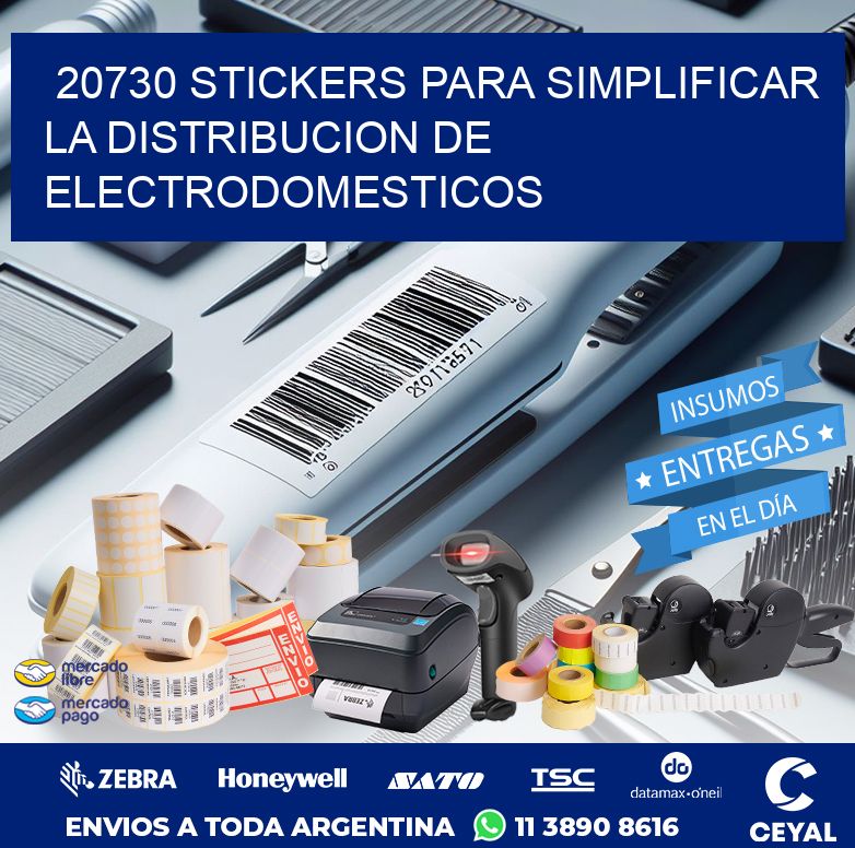 20730 STICKERS PARA SIMPLIFICAR LA DISTRIBUCION DE ELECTRODOMESTICOS