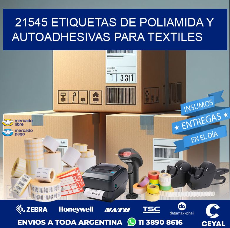 21545 ETIQUETAS DE POLIAMIDA Y AUTOADHESIVAS PARA TEXTILES