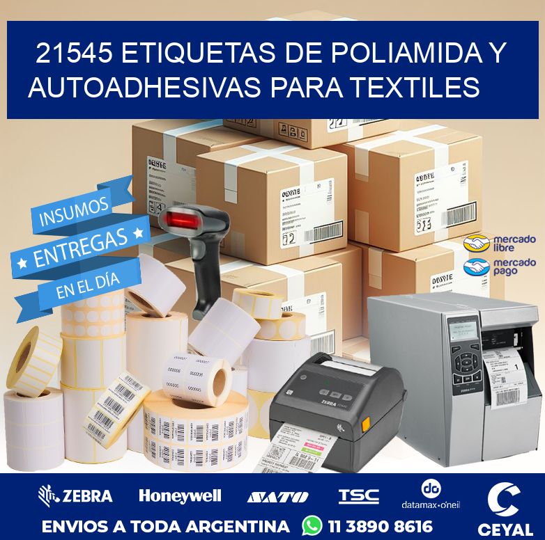 21545 ETIQUETAS DE POLIAMIDA Y AUTOADHESIVAS PARA TEXTILES