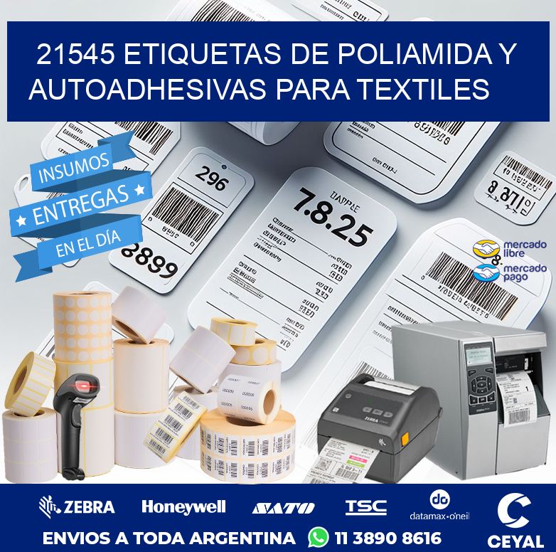 21545 ETIQUETAS DE POLIAMIDA Y AUTOADHESIVAS PARA TEXTILES