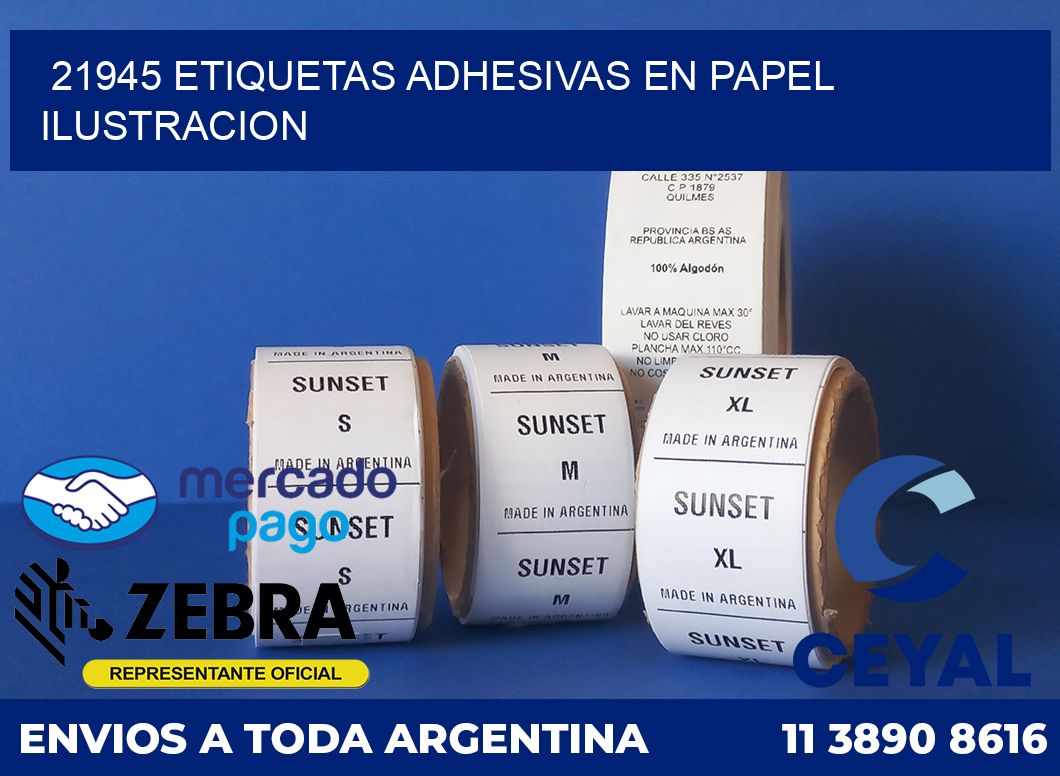 21945 ETIQUETAS ADHESIVAS EN PAPEL ILUSTRACION
