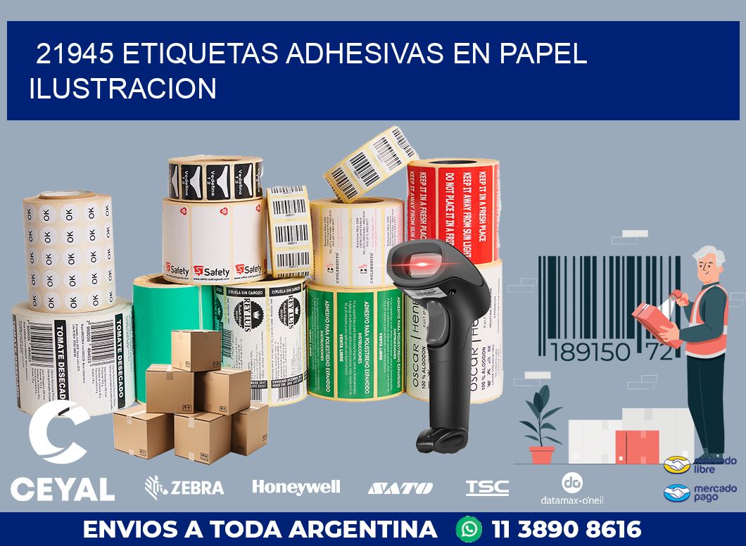 21945 ETIQUETAS ADHESIVAS EN PAPEL ILUSTRACION