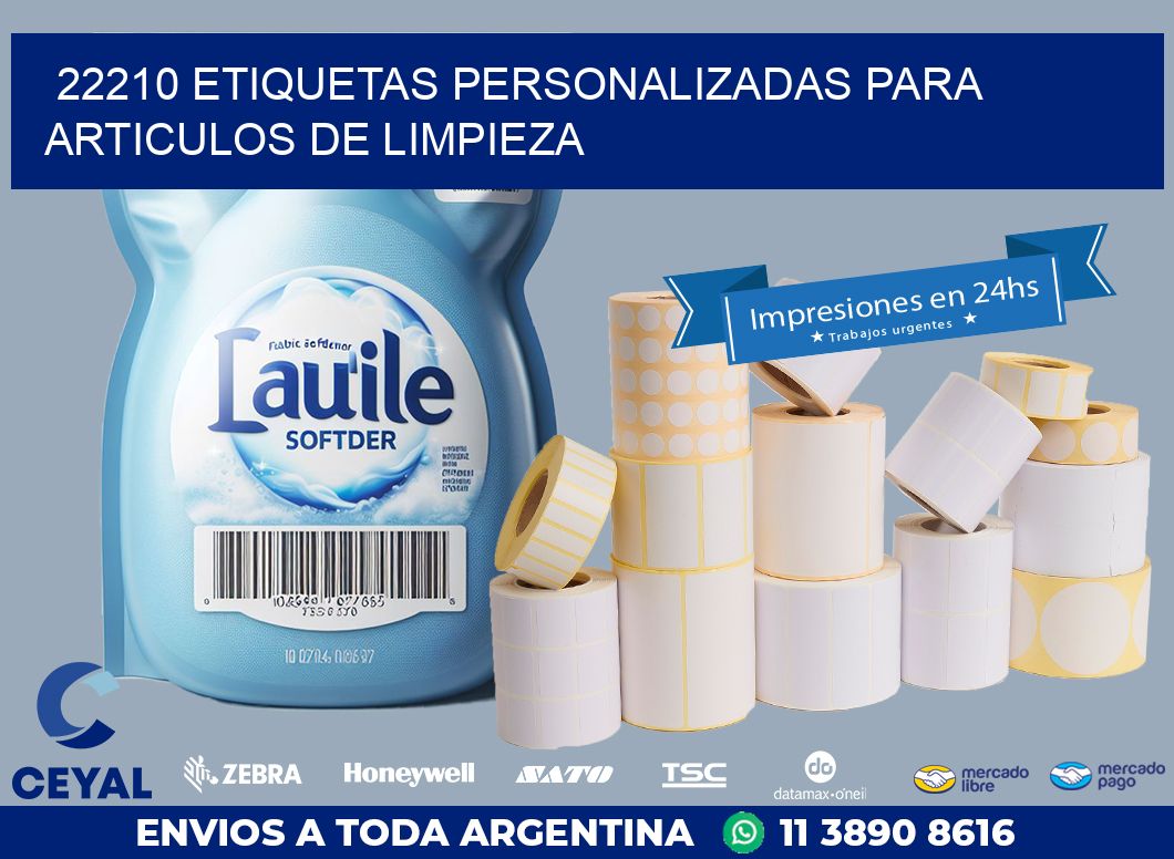 22210 ETIQUETAS PERSONALIZADAS PARA ARTICULOS DE LIMPIEZA