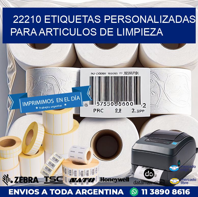 22210 ETIQUETAS PERSONALIZADAS PARA ARTICULOS DE LIMPIEZA