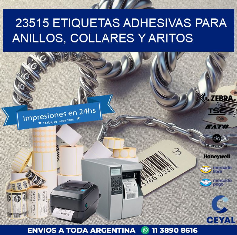 23515 ETIQUETAS ADHESIVAS PARA ANILLOS, COLLARES Y ARITOS