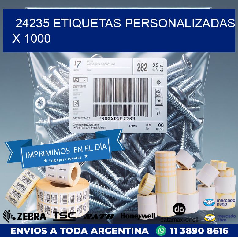 24235 ETIQUETAS PERSONALIZADAS X 1000